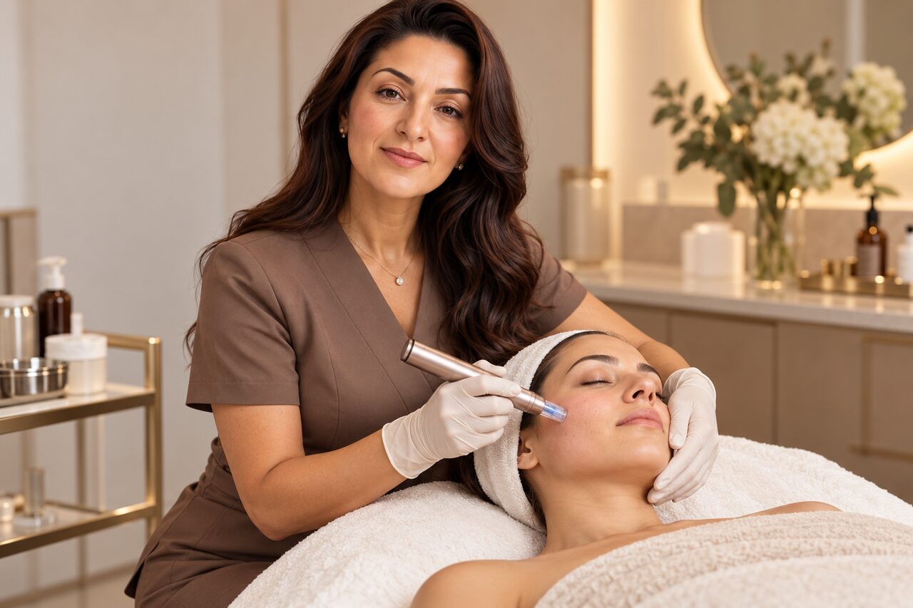 KI-Symbolbild zu Microneedling mit Ninva als Behandlerin